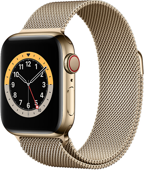 4wrist Ocelový milánský tah pro Apple Watch - Zlatý 42 44 45 mm