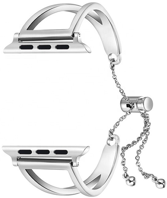 4wrist Nastavitelný ocelový tah pro Apple Watch - Stříbrný 38 40 41 mm