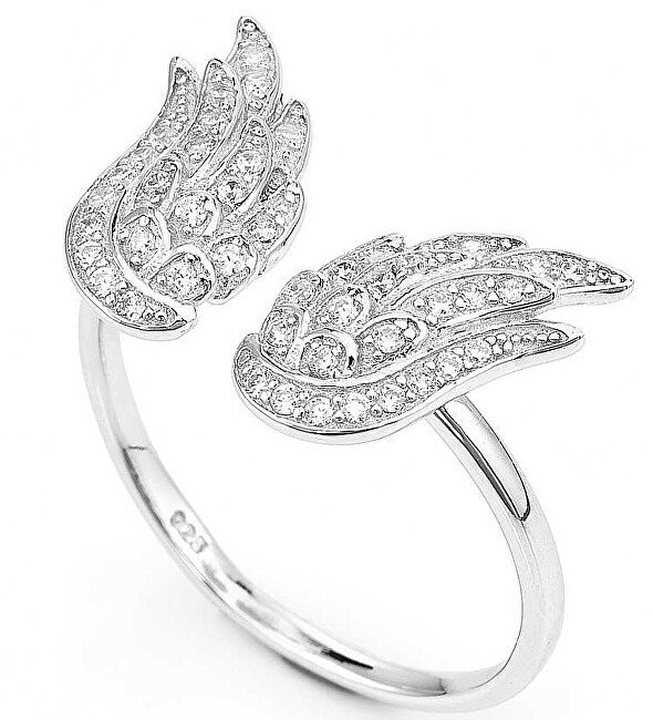 Amen Originálne strieborný prsteň so zirkónmi Angels RW 51 mm