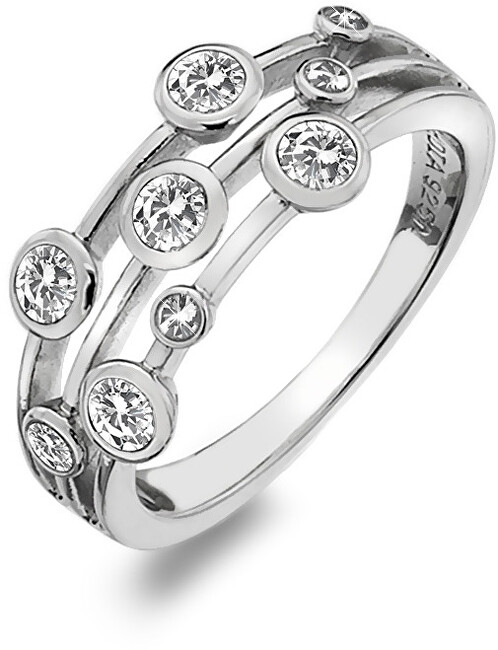 Hot Diamonds Luxusný strieborný prsteň s topaz a diamantom Willow DR207 52 mm