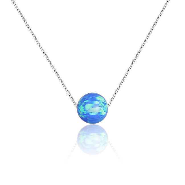JVD Strieborný náhrdelník s modrým opál SVLN0166XF6O300